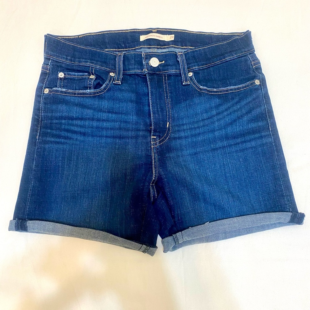 Levi's Dark Blue Jean Shorts